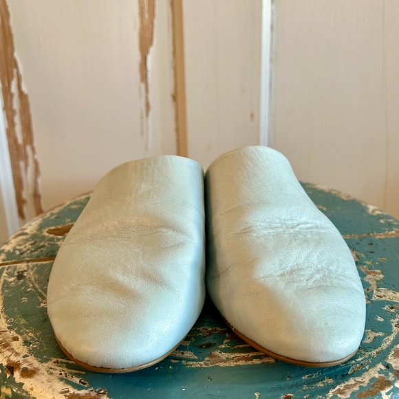 Miz Mooz Rachelle Leather Mules – Sky Blue – Size 38 - Picture 2 of 6